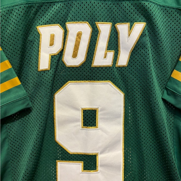 JuJu Smith-Schuster Long Beach POLY HS Jersey Men’s 2XL Green #9 Stiched - Picture 3 of 7